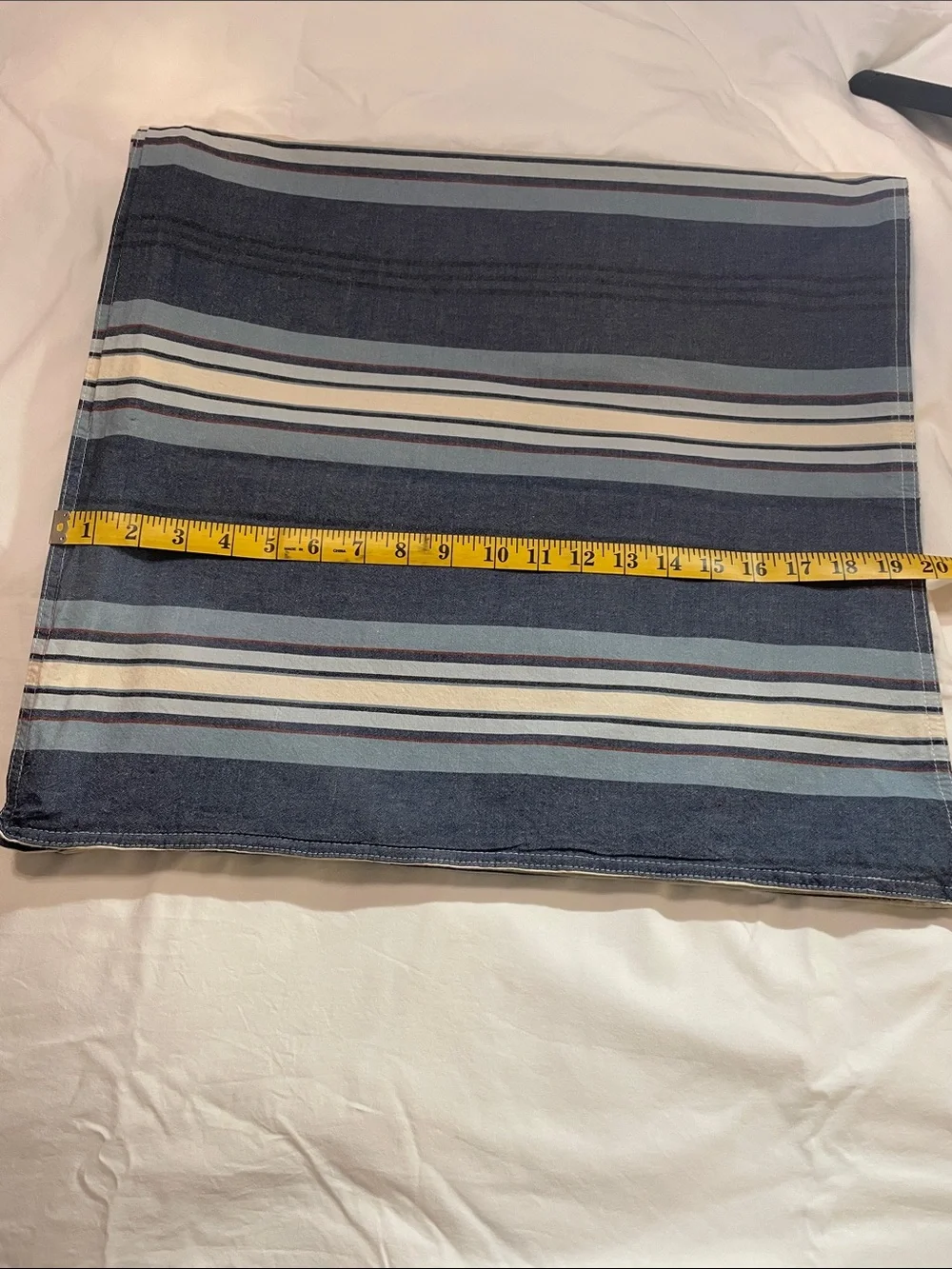 Ralph Lauren Blue and Cream Striped 100% cotton pillow shams
